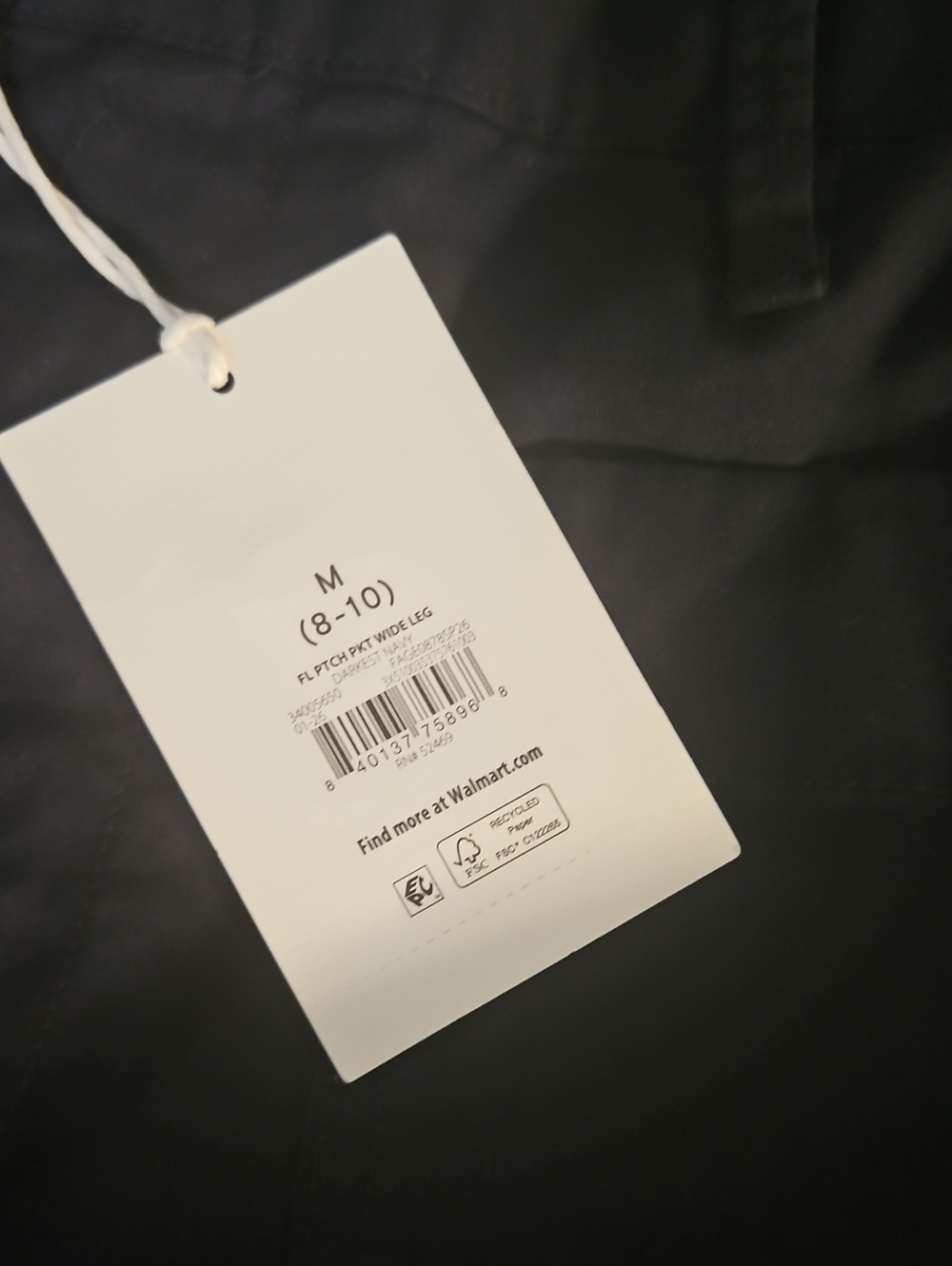 Free Assembly Dark Navy women's wide-Leg Pants - Picture 3 of 5